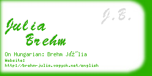 julia brehm business card